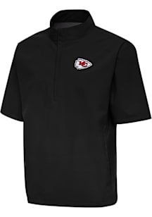 Antigua Kansas City Chiefs Mens Black Brisk Short Sleeve Jacket