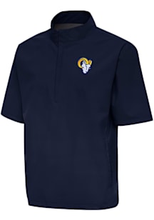 Antigua Los Angeles Rams Mens Navy Blue Brisk Short Sleeve Jacket