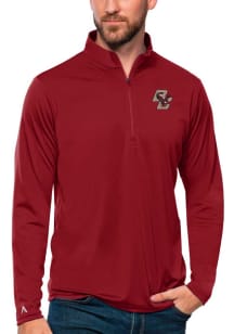 Antigua Boston College Eagles Mens Red Tribute Long Sleeve 1/4 Zip Pullover