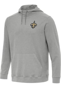 Antigua New Orleans Saints Mens Grey Cloud Long Sleeve Hoodie