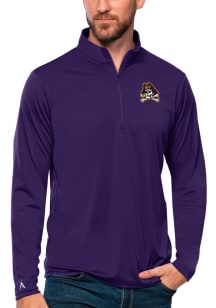 Antigua East Carolina Pirates Mens Purple Tribute Long Sleeve 1/4 Zip Pullover