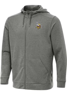Antigua Minnesota Vikings Mens Black Effortless Long Sleeve Full Zip Jacket
