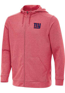 Antigua New York Giants Mens Red Effortless Long Sleeve Full Zip Jacket