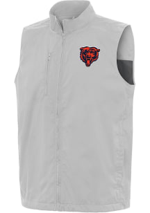 Antigua Chicago Bears Mens Grey Alternate Brisk Sleeveless Jacket