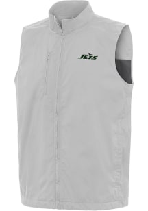 Antigua New York Jets Mens Grey Brisk Sleeveless Jacket