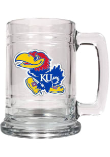 Kansas Jayhawks 15oz Glass Logo Stein