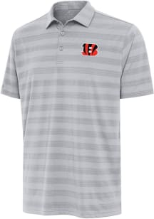 Antigua Cincinnati Bengals Grey Tunnel Big and Tall Polo