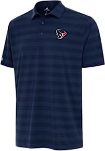 Antigua Houston Texans Navy Blue Tunnel Big and Tall Polo