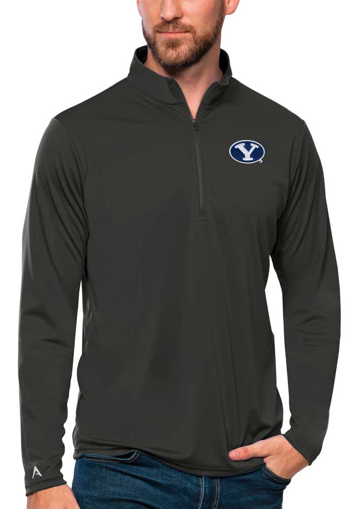 Antigua BYU Cougars Mens Grey Tribute Pullover Jackets