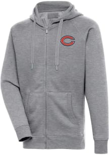 Antigua Chicago Bears Mens Grey Victory Big and Tall Light Weight Jacket