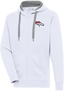 Antigua Denver Broncos Mens White Victory Big and Tall Light Weight Jacket
