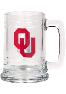 Oklahoma Sooners 15oz Glass Logo Stein