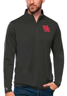 Antigua Houston Cougars Mens Grey Tribute Long Sleeve 1/4 Zip Pullover