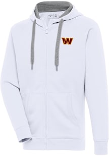 Antigua Washington Commanders Mens White Victory Big and Tall Light Weight Jacket