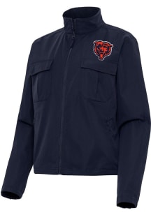 Antigua Chicago Bears Womens Navy Blue Alternate Even Par Light Weight Jacket