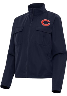 Antigua Chicago Bears Womens Navy Blue Even Par Light Weight Jacket