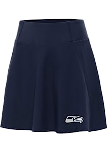 Antigua Seattle Seahawks Womens Navy Blue Chip Skort Skirt
