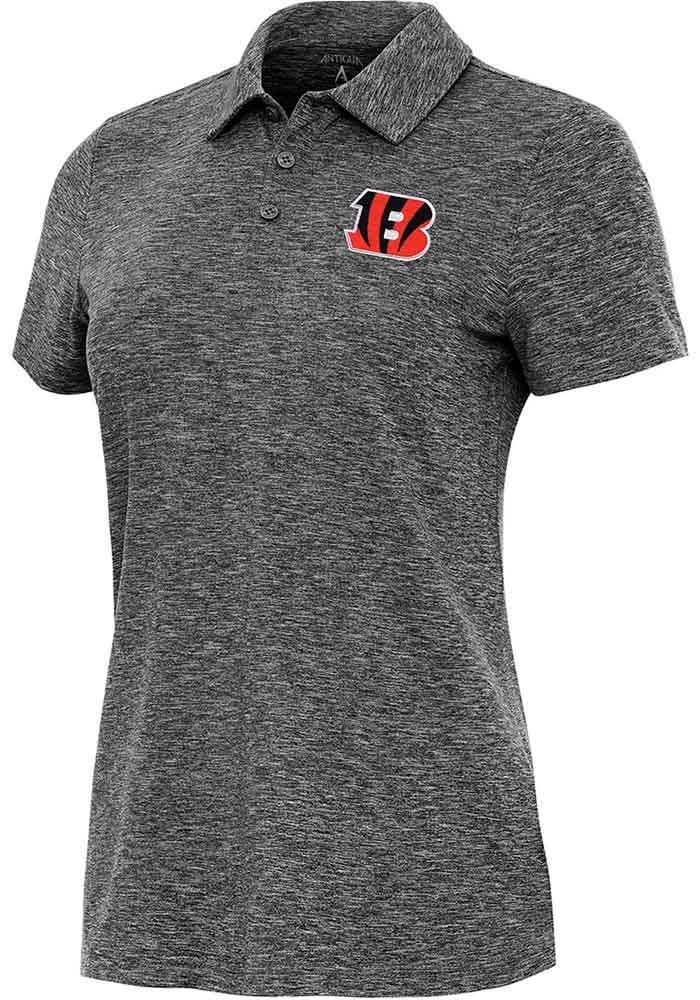 Antigua Cincinnati Bengals Womens Matter Short Sleeve Polo Shirt