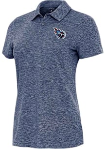 Antigua Tennessee Titans Womens Navy Blue Matter Short Sleeve Polo Shirt