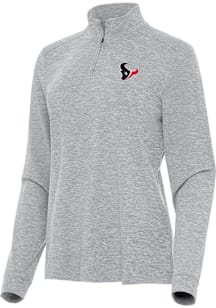 Antigua Houston Texans Womens Grey Mentor Qtr Zip Pullover