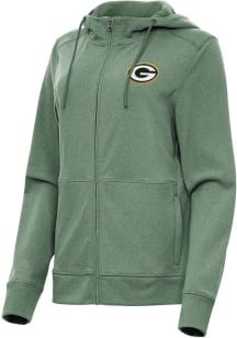 Antigua Green Bay Packers Womens Green Seeker Long Sleeve Full Zip Jacket