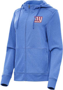 Antigua New York Giants Womens Blue Seeker Long Sleeve Full Zip Jacket