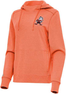 Antigua Cleveland Browns Womens Orange Classic Justice Hooded Sweatshirt