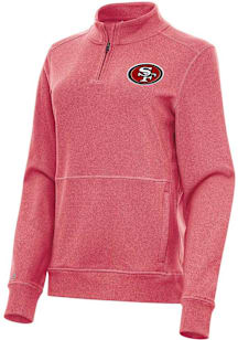 Antigua San Francisco 49ers Womens Red Crush Qtr Zip