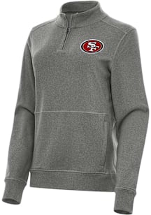 Antigua San Francisco 49ers Womens Black Crush Qtr Zip