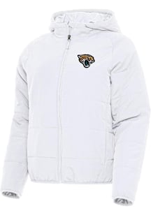 Antigua Jacksonville Jaguars Womens White Universe Filled Jacket