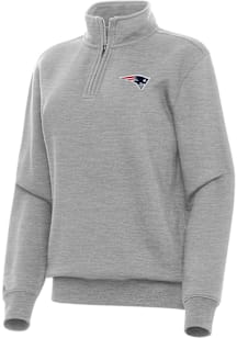 Antigua New England Patriots Womens Grey Victory Qtr Zip