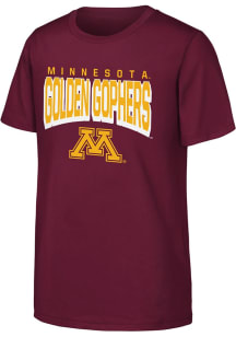 Youth Maroon Minnesota Golden Gophers On the Block Short Sleeve T-Shirt