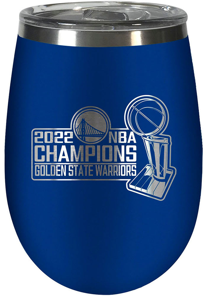 Golden State Warriors 2022 NBA Finals Champions 10 oz Wine Stainless Steel Tumbler - Blue
