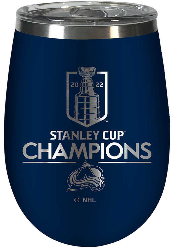 Colorado Avalanche 2022 Stanley Cup Champions 10 oz Wine Stainless Steel Tumbler - Blue