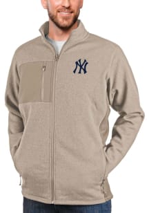Antigua New York Yankees Mens Oatmeal Course Medium Weight Jacket