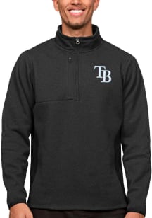 Antigua Tampa Bay Rays Mens Black Course Long Sleeve 1/4 Zip Pullover