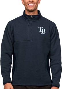 Antigua Tampa Bay Rays Mens Navy Blue Course Long Sleeve 1/4 Zip Pullover