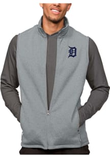 Antigua Detroit Tigers Mens Grey Course Sleeveless Jacket