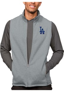 Antigua Los Angeles Dodgers Mens Grey Course Sleeveless Jacket