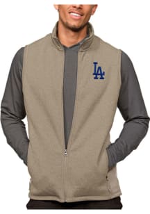 Antigua Los Angeles Dodgers Mens Oatmeal Course Sleeveless Jacket