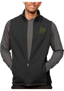 Antigua Oakland Athletics Mens Black Course Sleeveless Jacket