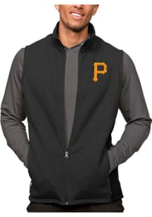 Antigua Pittsburgh Pirates Mens Black Course Sleeveless Jacket