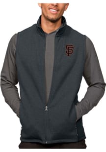 Antigua San Francisco Giants Mens Charcoal Course Sleeveless Jacket