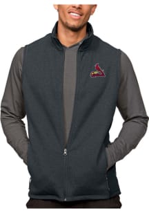Antigua St Louis Cardinals Mens Charcoal Course Sleeveless Jacket