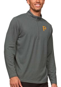 Antigua Pittsburgh Pirates Mens Charcoal Epic Long Sleeve 1/4 Zip Pullover