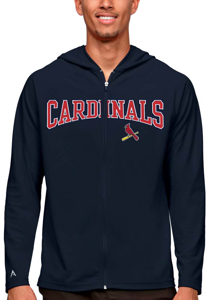 New Era St Louis Cardinals Mens Red Poly Fleece Long Sleeve