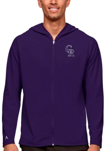 Antigua Colorado Rockies Mens Purple Legacy Long Sleeve Full Zip Jacket