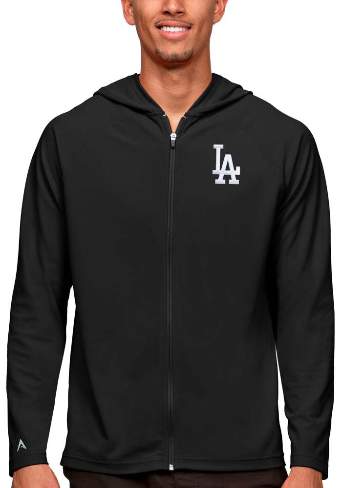 Antigua Men's Los Angeles Dodgers Black Protect Jacket