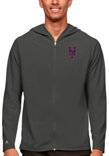 Antigua New York Mets Mens Grey Legacy Long Sleeve Full Zip Jacket