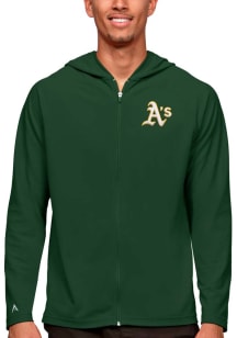 Antigua Oakland Athletics Mens Green Legacy Long Sleeve Full Zip Jacket